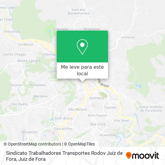 Sindicato Trabalhadores Transportes Rodov Juiz de Fora mapa