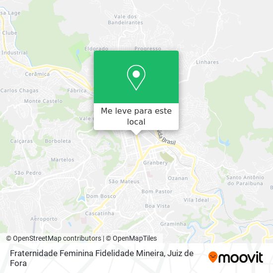 Fraternidade Feminina Fidelidade Mineira mapa