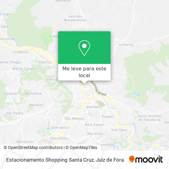 Estacionamento Shopping Santa Cruz mapa