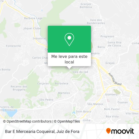 Bar E Mercearia Coqueiral mapa