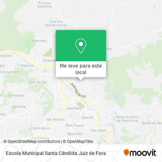 Escola Municipal Santa Cândida mapa