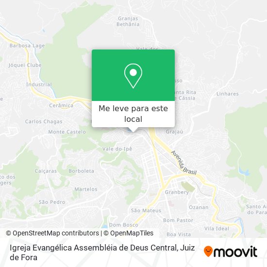 Igreja Evangélica Assembléia de Deus Central mapa