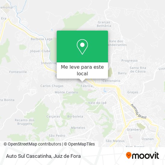 Auto Sul Cascatinha mapa