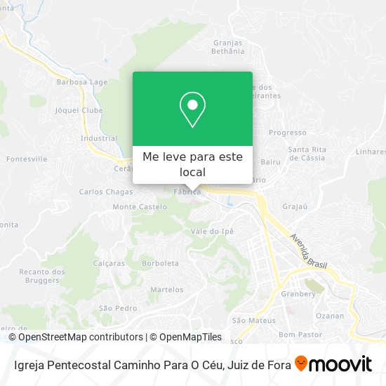Igreja Pentecostal Caminho Para O Céu mapa