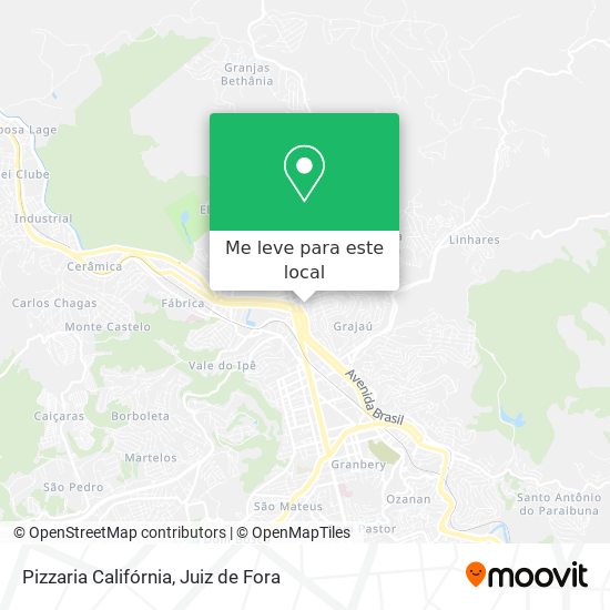 Pizzaria Califórnia mapa