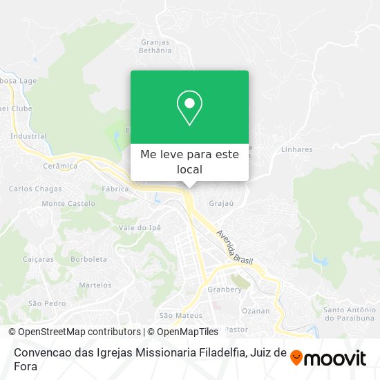 Convencao das Igrejas Missionaria Filadelfia mapa