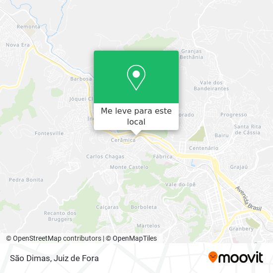 São Dimas mapa