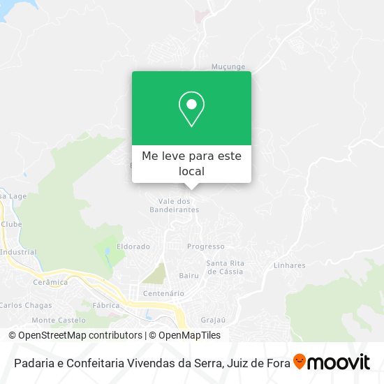 Padaria e Confeitaria Vivendas da Serra mapa