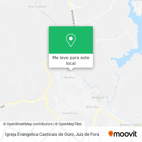 Igreja Evangelica Casticais de Ouro mapa