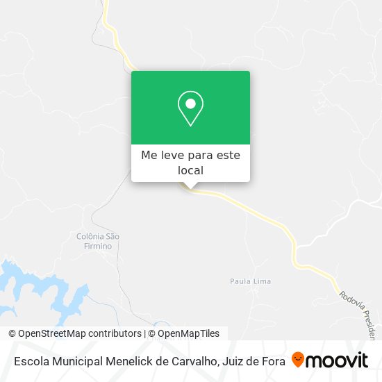 Escola Municipal Menelick de Carvalho mapa