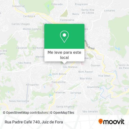 Rua Padre Café 740 mapa