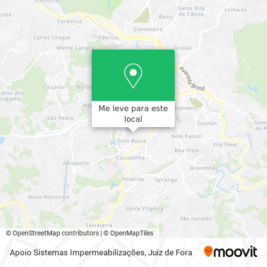 Apoio Sistemas Impermeabilizações mapa