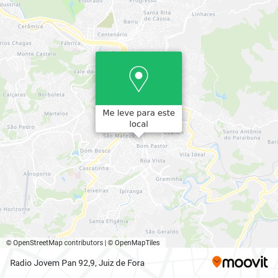 Radio Jovem Pan 92,9 mapa