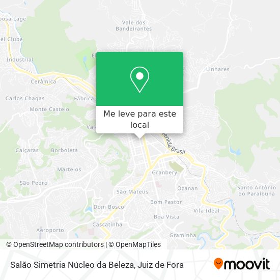 Salão Simetria Núcleo da Beleza mapa