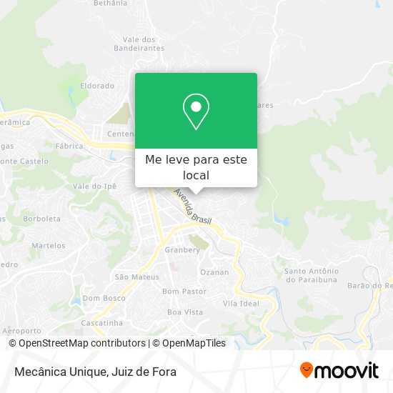 Mecânica Unique mapa