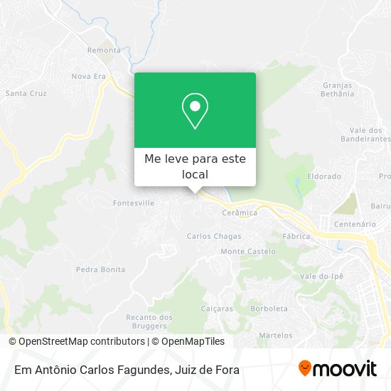 Em Antônio Carlos Fagundes mapa