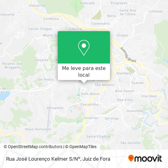 Rua José Lourenço Kelmer S/Nº mapa