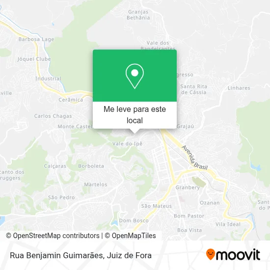 Rua Benjamin Guimarães mapa