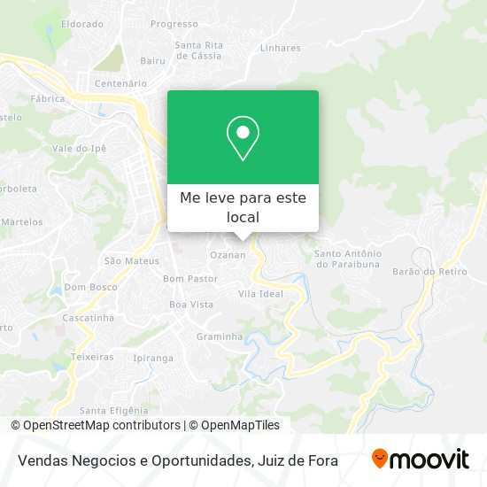 Vendas Negocios e Oportunidades mapa