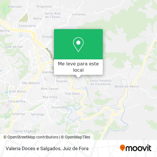 Valeria Doces e Salgados mapa