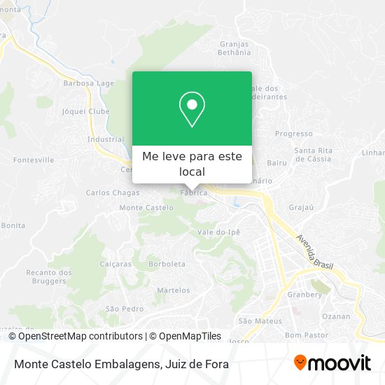 Monte Castelo Embalagens mapa
