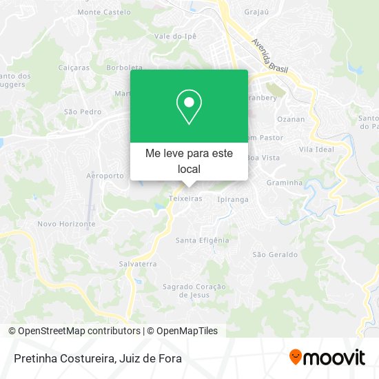 Pretinha Costureira mapa