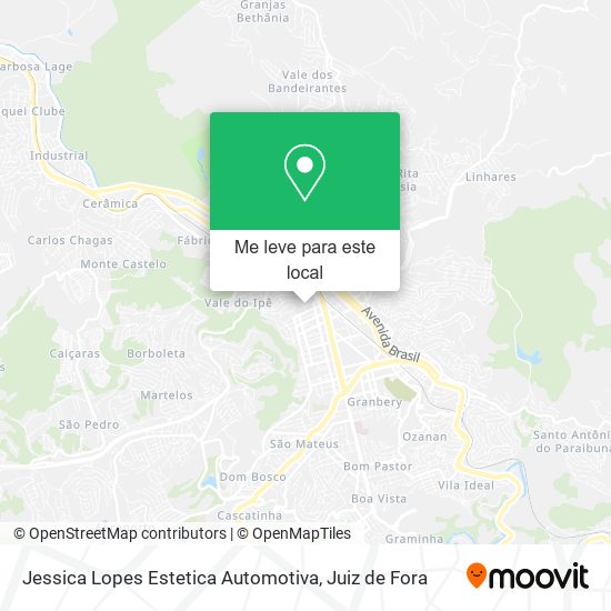 Jessica Lopes Estetica Automotiva mapa