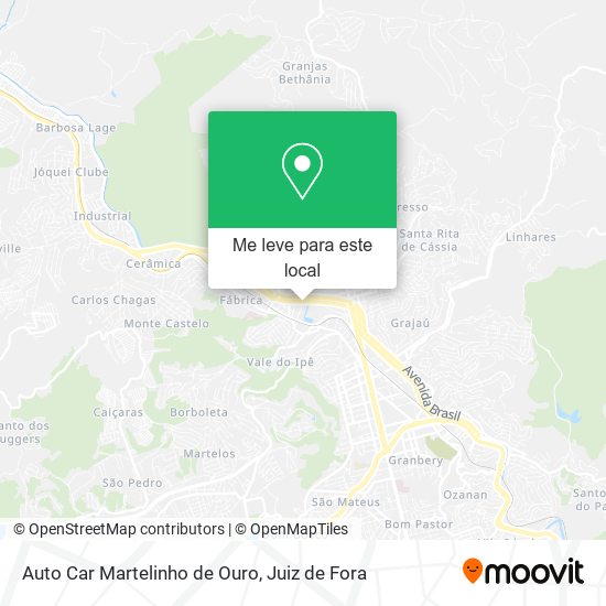 Auto Car Martelinho de Ouro mapa