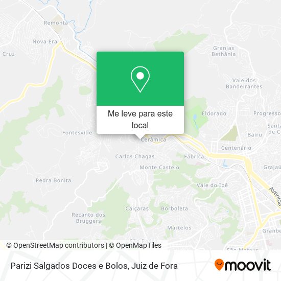 Parizi Salgados Doces e Bolos mapa