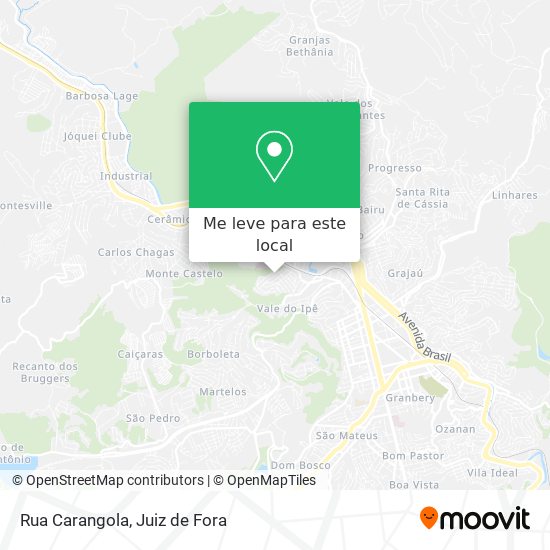 Rua Carangola mapa