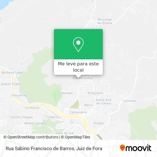Rua Sábino Francisco de Barros mapa