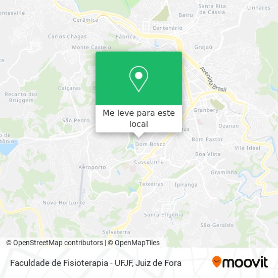 Faculdade de Fisioterapia - UFJF mapa