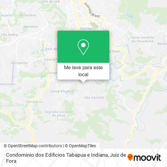 Condominio dos Edificios Tabapua e Indiana mapa