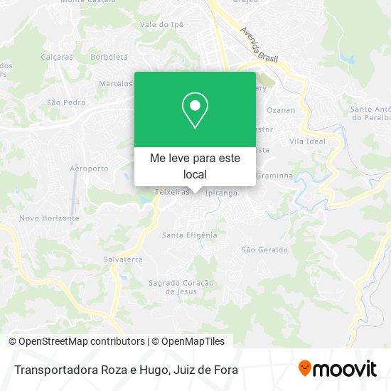 Transportadora Roza e Hugo mapa