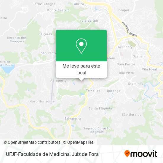 UFJF-Faculdade de Medicina mapa