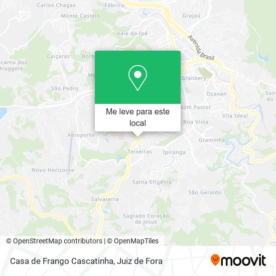 Casa de Frango Cascatinha mapa