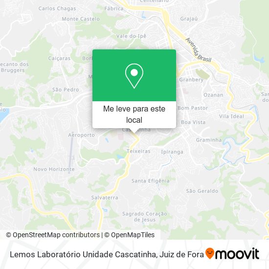 Lemos Laboratório Unidade Cascatinha mapa