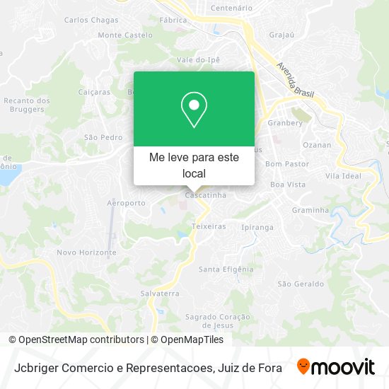 Jcbriger Comercio e Representacoes mapa