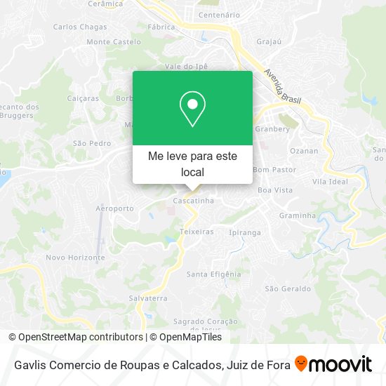 Gavlis Comercio de Roupas e Calcados mapa