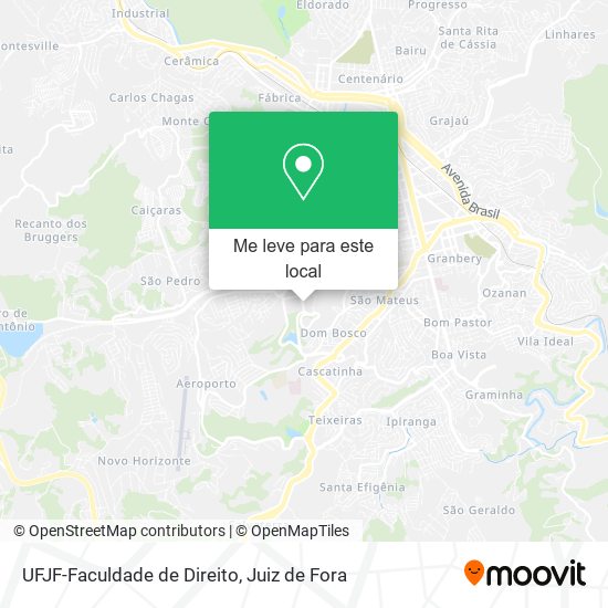 UFJF-Faculdade de Direito mapa