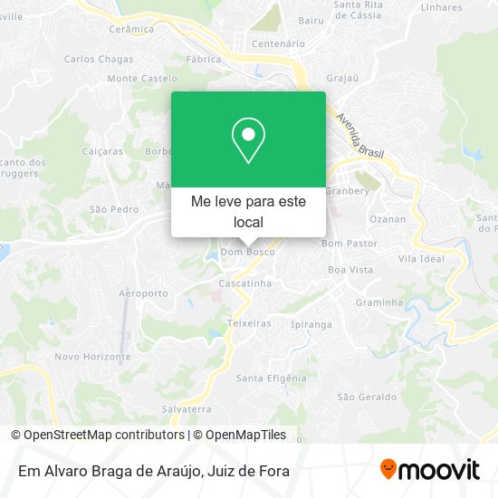 Em Alvaro Braga de Araújo mapa