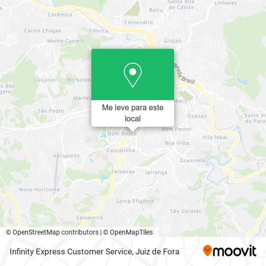 Infinity Express Customer Service mapa