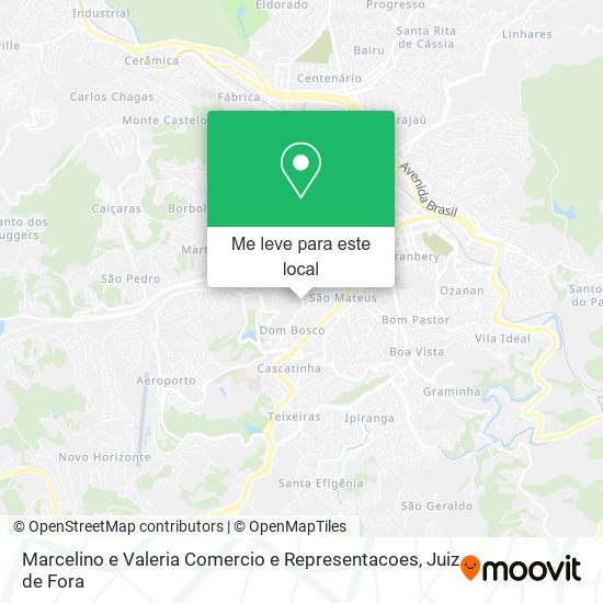 Marcelino e Valeria Comercio e Representacoes mapa