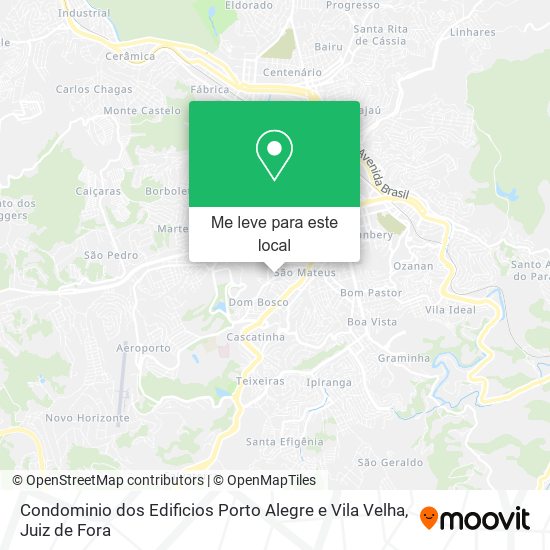 Condominio dos Edificios Porto Alegre e Vila Velha mapa