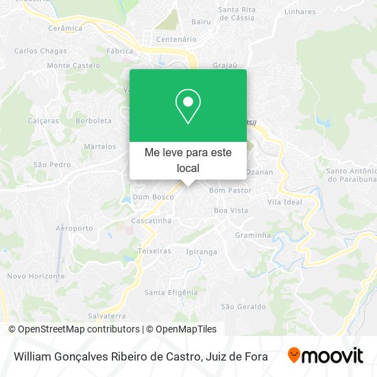 William Gonçalves Ribeiro de Castro mapa