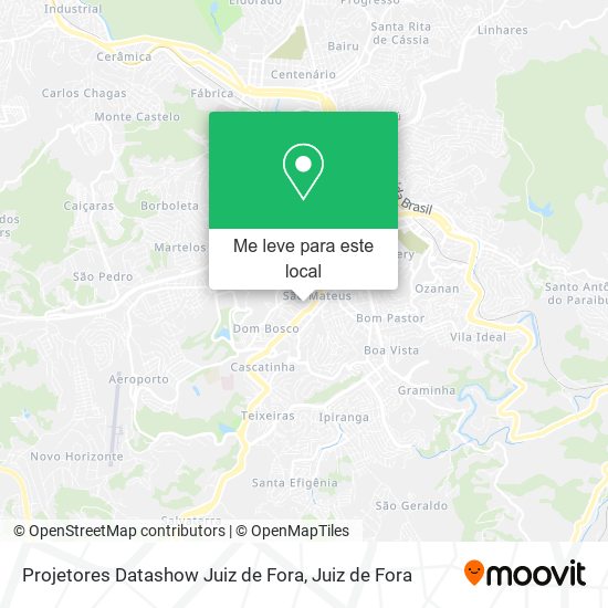 Projetores Datashow Juiz de Fora mapa