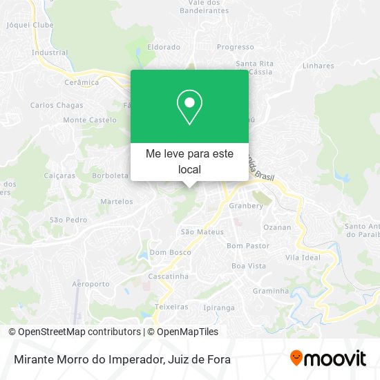Mirante Morro do Imperador mapa