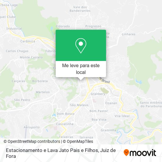 Estacionamento e Lava Jato Pais e Filhos mapa