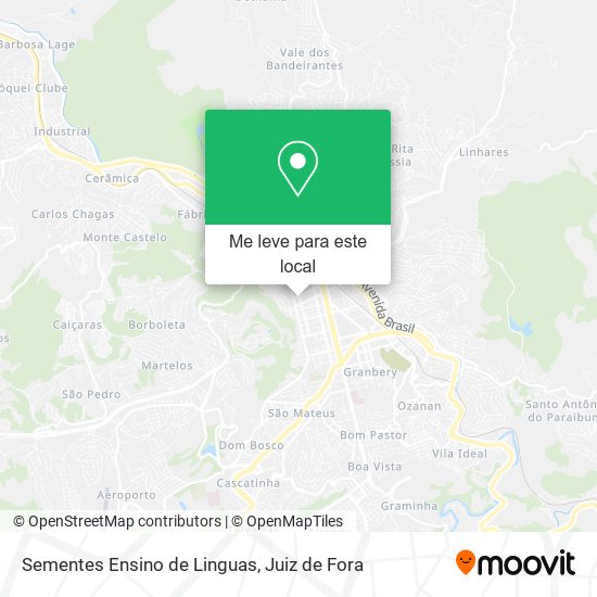 Sementes Ensino de Linguas mapa