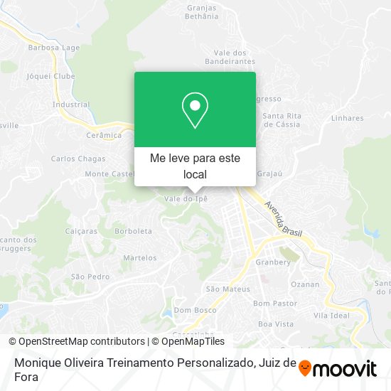 Monique Oliveira Treinamento Personalizado mapa
